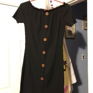 Black Button Down Dress